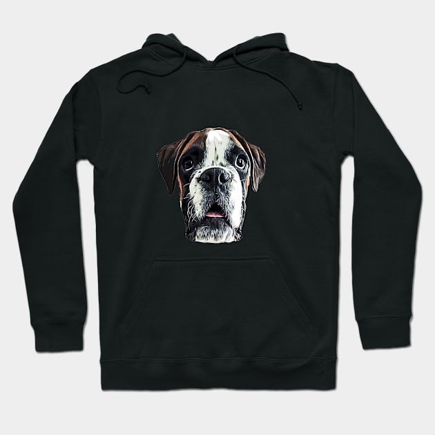 Boxer Cute Dog Hoodie by ElegantCat